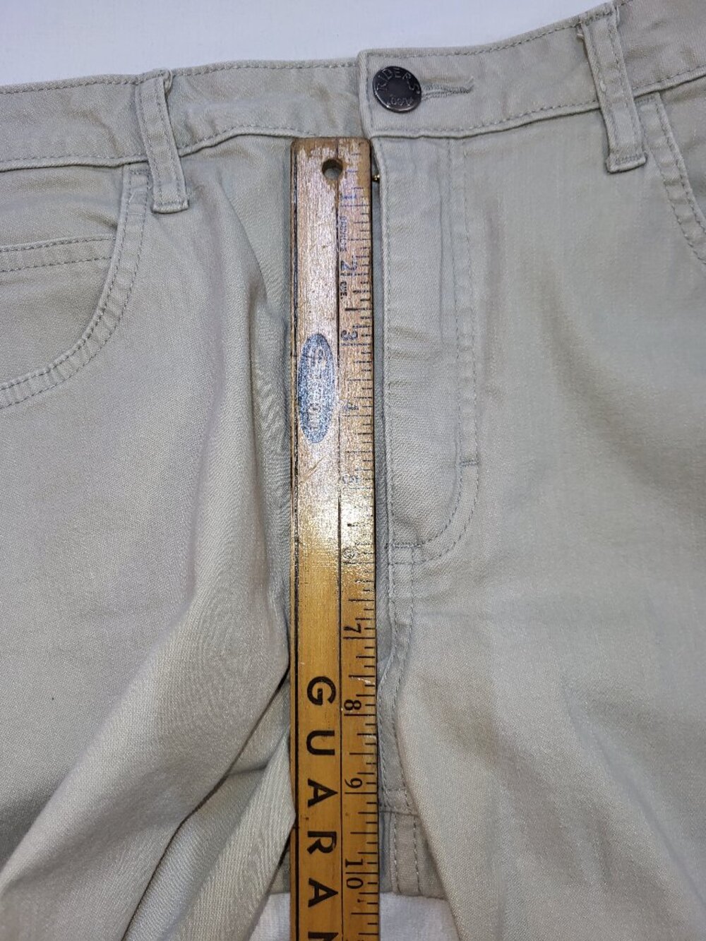 Riders by Lee Khaki Beige Stretch Denim Capri Pants - Picture 5 of 9